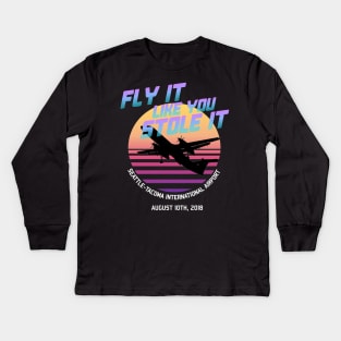 Fly It Like You Stole It - Richard Russell, Sky King, 2018 Horizon Air Q400 Incident Kids Long Sleeve T-Shirt